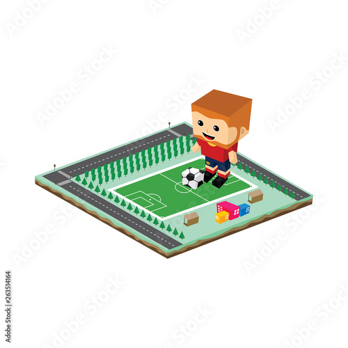 soccer league player cartoon