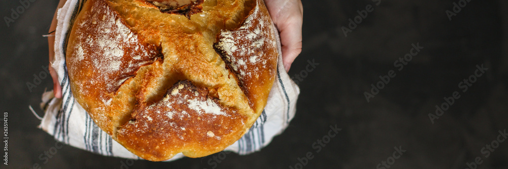 bread, fresh white wheat bun pastries. yeast free. food background. top view