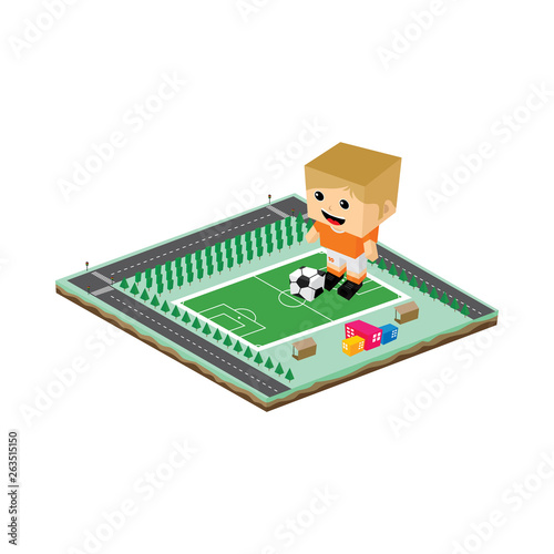 soccer league player cartoon