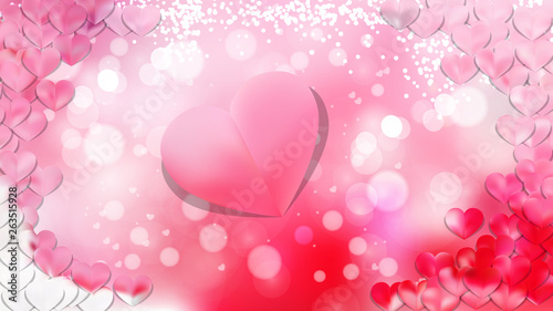 Light Pink Heart Background Illustrator