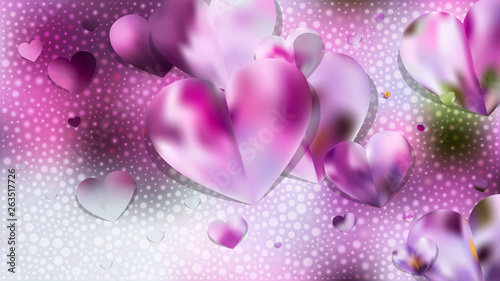 Light Purple Heart Background