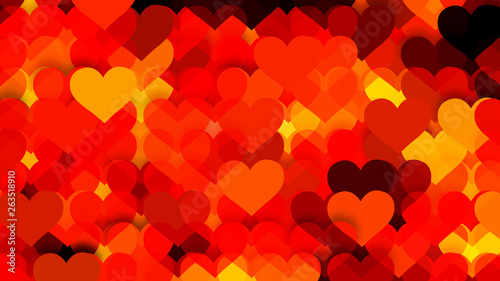 Orange Heart Background Graphic