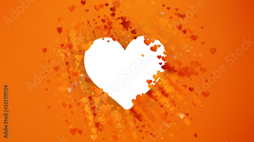 Orange Valentines Background Vector Image