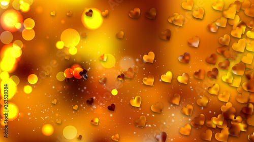 Orange Valentines Day Background