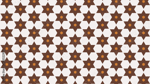 Brown Stars Background Pattern