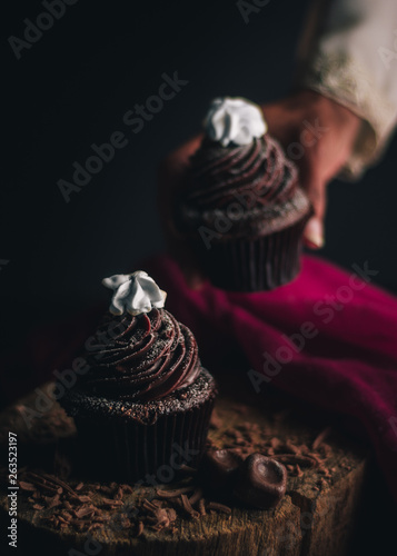 Cupcake on the table