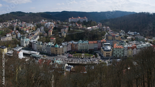 Czech city of Karlovy Vary city in spring © jiriigaz