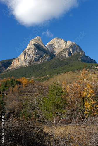 Pedraforca mountain is smoking!!. Catalonia.