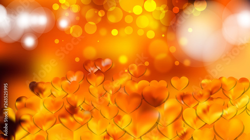 Orange Valentine Background Vector