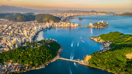 Fototapete Brasilien Bucht von São Vicente mit Santos  © Sync Produções