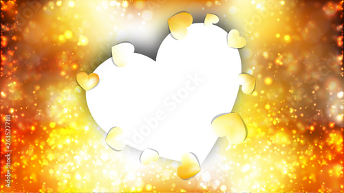 Orange Valentines Day Background Graphic