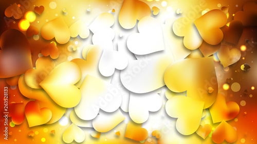 Orange Love Background Image