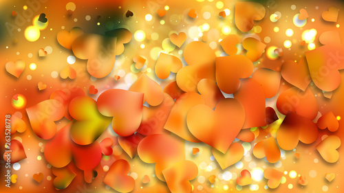 Orange Valentine Background