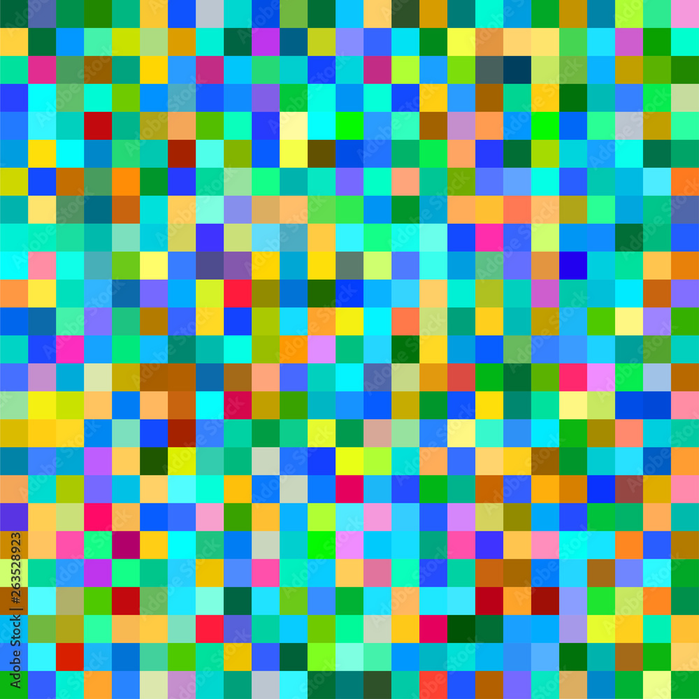 Colorful seamless pixel pattern