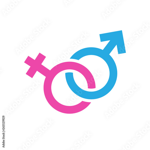 Gender icon on background for graphic and web design. Simple vector sign. Internet concept symbol for website button or mobile app.