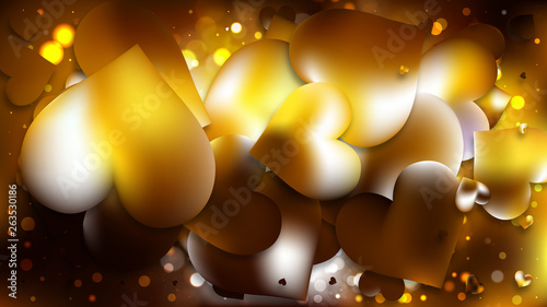 Orange and Black Valentines Background