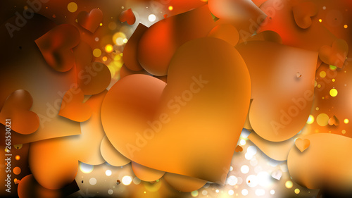 Orange and Black Valentine Background