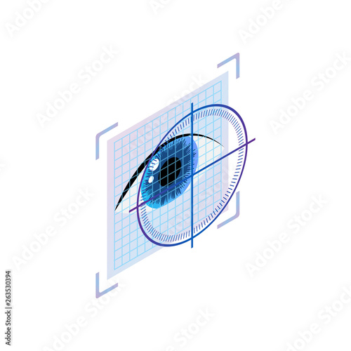 Iris scan biometric security system for office building