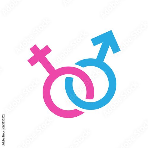 Gender icon on background for graphic and web design. Simple vector sign. Internet concept symbol for website button or mobile app.