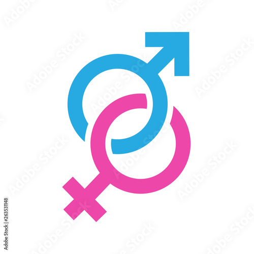 Gender icon on background for graphic and web design. Simple vector sign. Internet concept symbol for website button or mobile app.