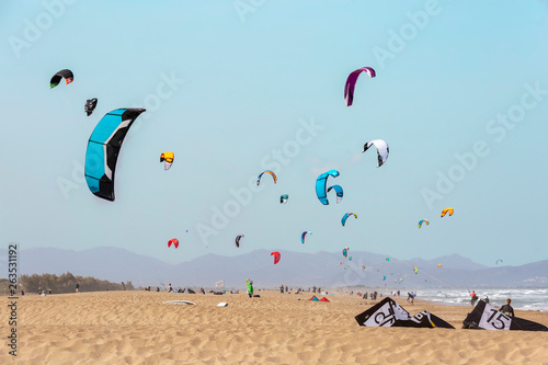 Kite surf festival at Sant Pere Pescador beach, Girona