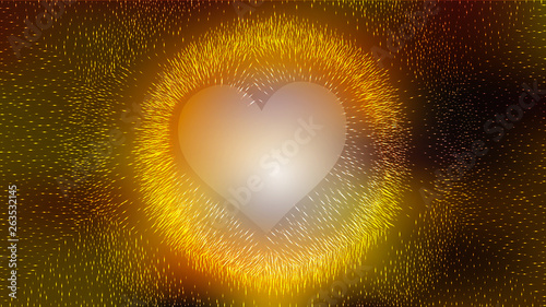 Orange and Black Valentine Background Vector