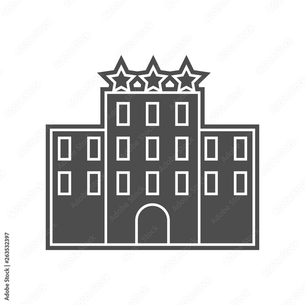 three star hotel icon. Element of minimalistic for mobile concept and web apps icon. Glyph, flat icon for website design and development, app development
