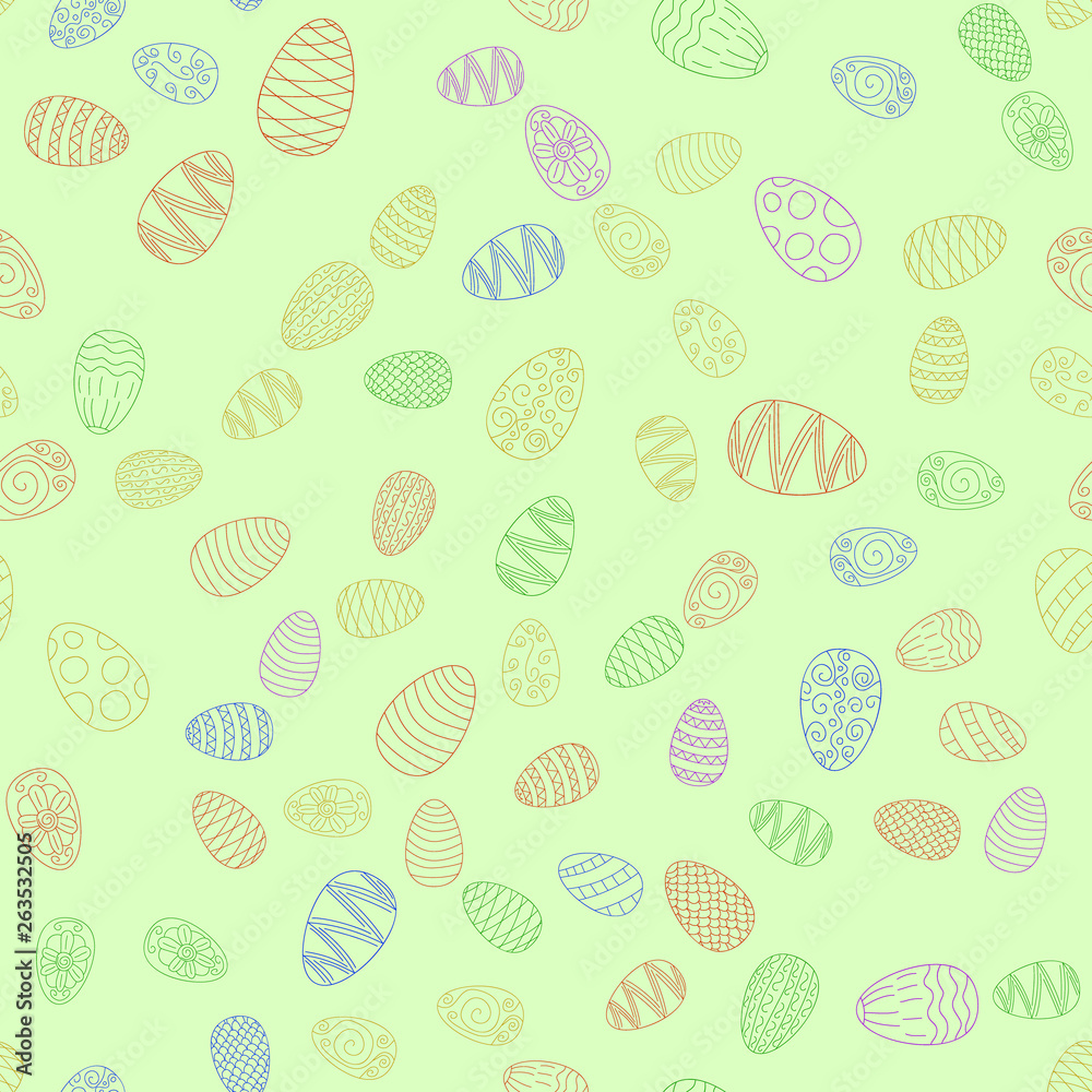 doodle vector easter eggs chaotic seamless pattern doodle vector easter eggs chaotic seamless pattern