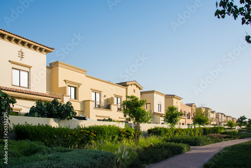 Fototapeta Naklejka Na Ścianę i Meble -  Luxury villa compound gated community residential development