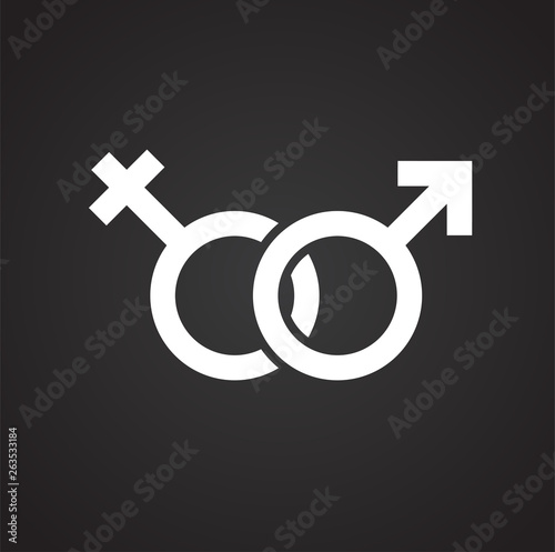Gender icon on background for graphic and web design. Simple vector sign. Internet concept symbol for website button or mobile app.