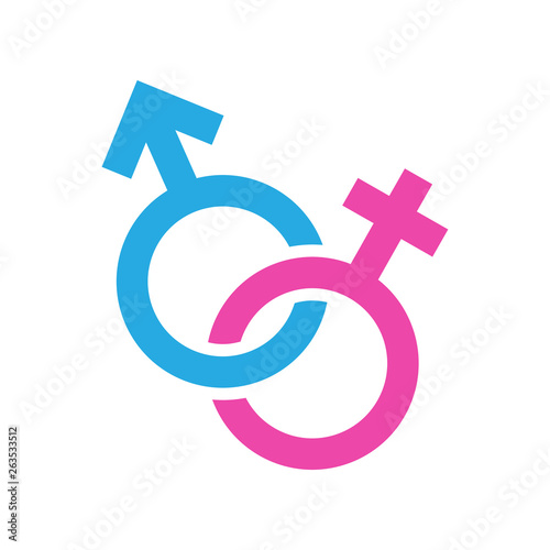 Gender icon on background for graphic and web design. Simple vector sign. Internet concept symbol for website button or mobile app.