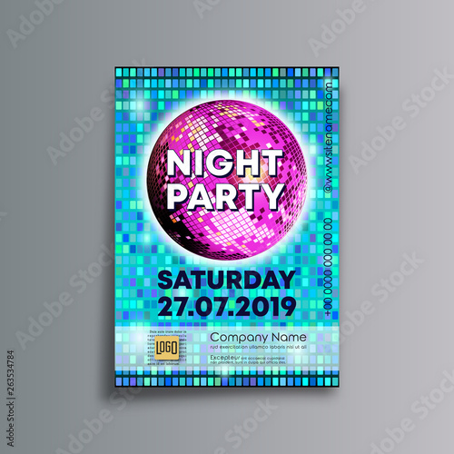 Night party background template, designed for poster, flyer, brochure cover, typography or other printing products