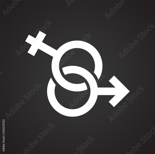 Gender icon on background for graphic and web design. Simple vector sign. Internet concept symbol for website button or mobile app.