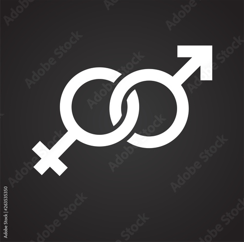 Gender icon on background for graphic and web design. Simple vector sign. Internet concept symbol for website button or mobile app.