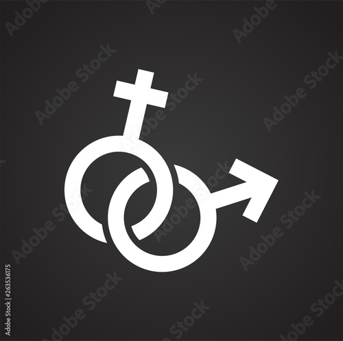 Gender icon on background for graphic and web design. Simple vector sign. Internet concept symbol for website button or mobile app.