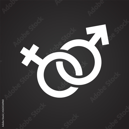 Gender icon on background for graphic and web design. Simple vector sign. Internet concept symbol for website button or mobile app.