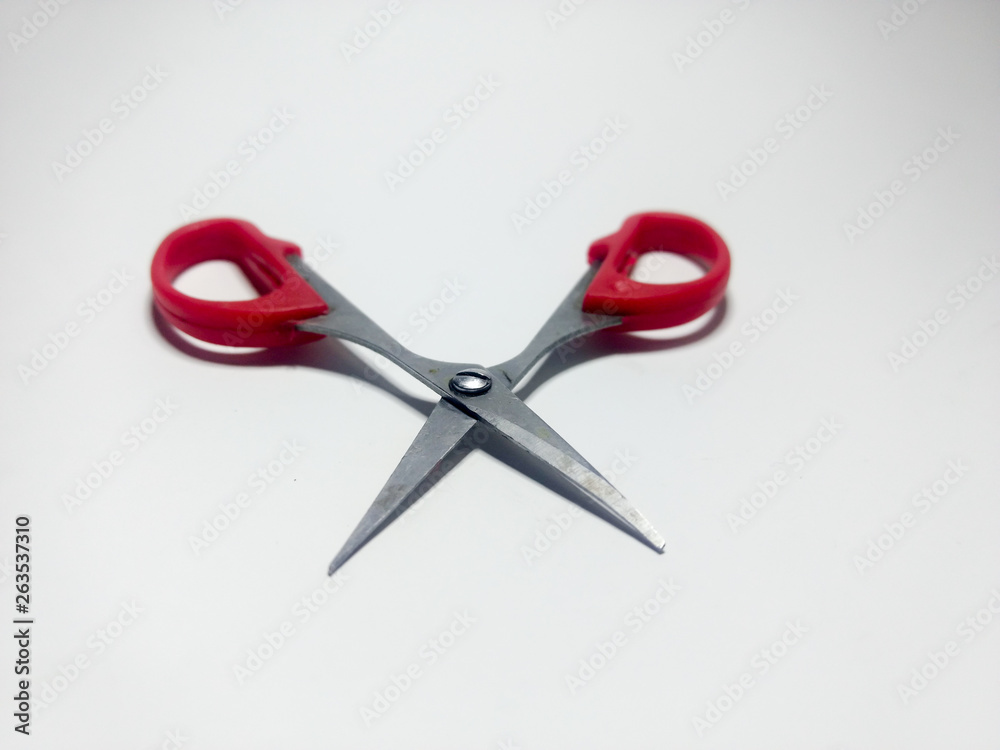 Close up of scissors isolated on white background Close up of scissors isolated on white background