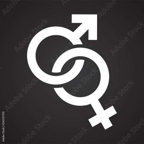 Gender icon on background for graphic and web design. Simple vector sign. Internet concept symbol for website button or mobile app.