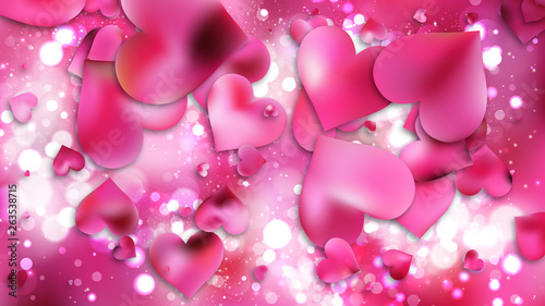 Pink Valentines Day Background Vector