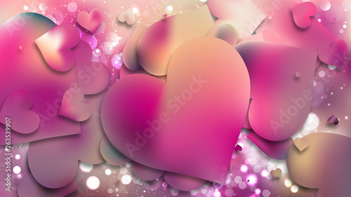 Pink Valentine Background Design