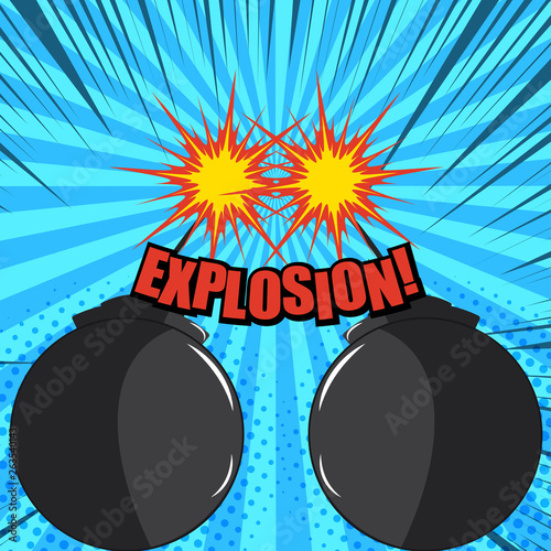 Comic burst and explosion concept