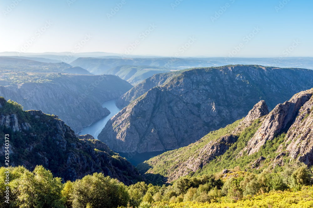 Lookout over Sil river canyon in Orense - Galicia, Spain.