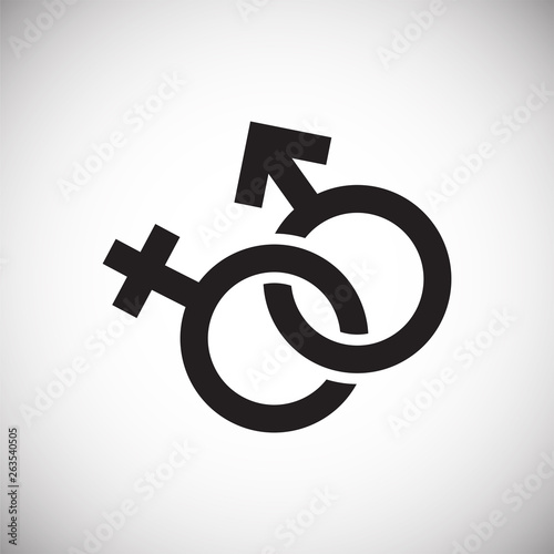 Gender icon on background for graphic and web design. Simple vector sign. Internet concept symbol for website button or mobile app.