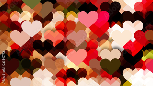 Pink and Beige Heart Background