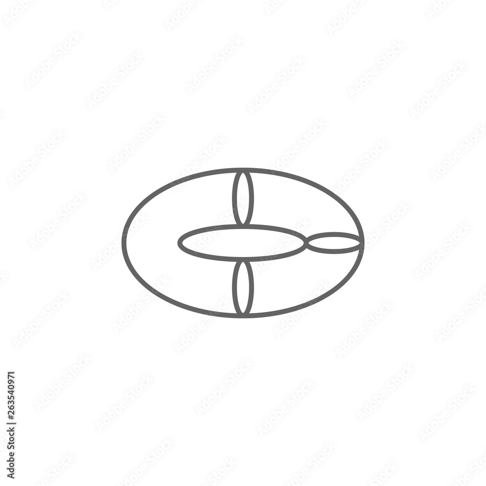 geometric figures, torus outline icon. Elements of geometric figures illustration icon. Signs and symbols can be used for web, logo, mobile app, UI, UX geometric figures, torus outline icon. Elements of geometric figures illustration icon. Signs and symbols can be used for web, logo, mobile app, UI, UX