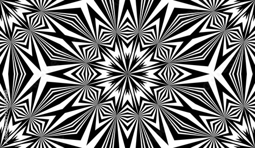 Abstract seamless pattern with kaleidoscope. Symmetric patterns of reflection...