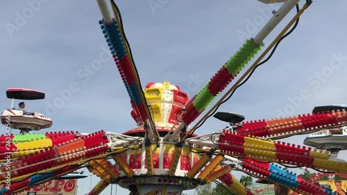amusement machine in a luna park - uto battle