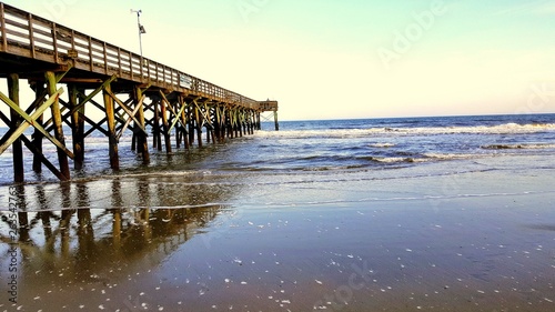 sunset on the beach - Pier on Isle of Palms SC 01