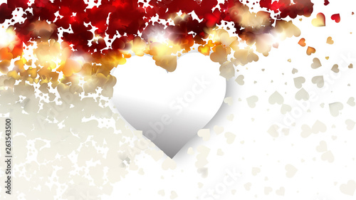 Red and White Heart Wallpaper Background