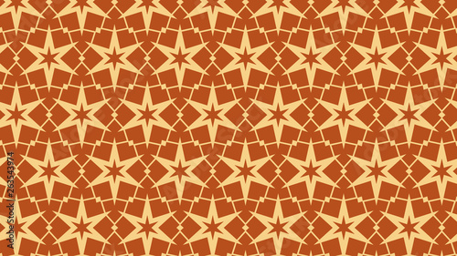 Orange Seamless Star Pattern Image